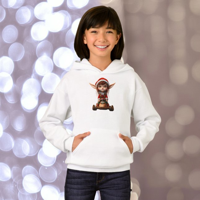 Hoodie del Chica Elf  de Snow Scooter Navidades (Subido por el creador)