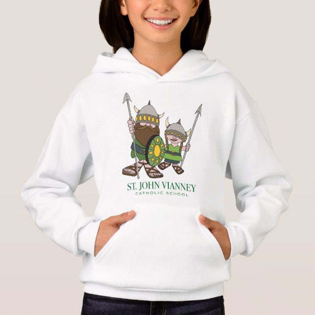Hoodie del Chica Pullover del Pequeño Vikings (Anverso)