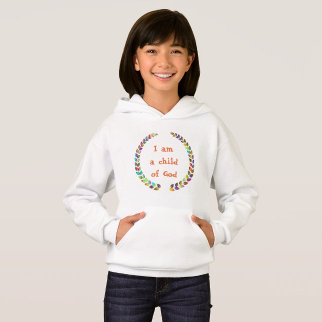 Hoodie "I am a child of God". (Anverso completo)