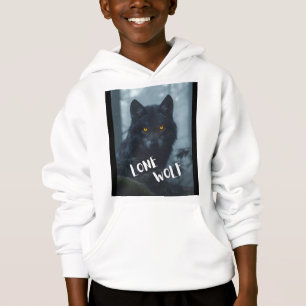 hoodie infantil (diseño de lobo solitario)