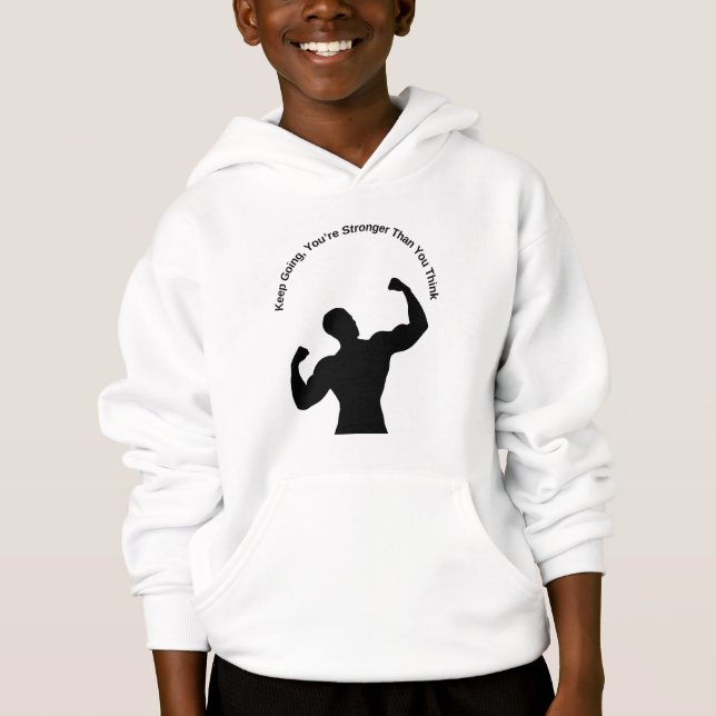 Hoodie inspirador - "Eres más fuerte que tú (Anverso)