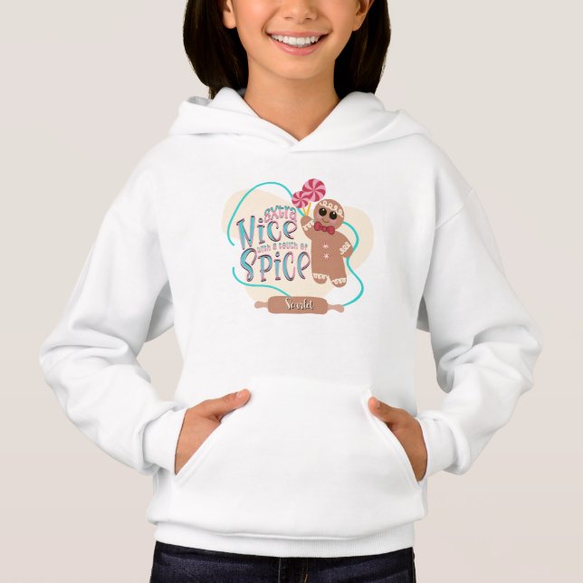 Hoodie, Navidades de Gingerbread personalizados (Anverso)