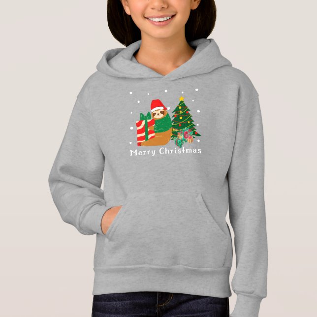 Hoodie, Navidades de Merry Christmas Sloth (Anverso)