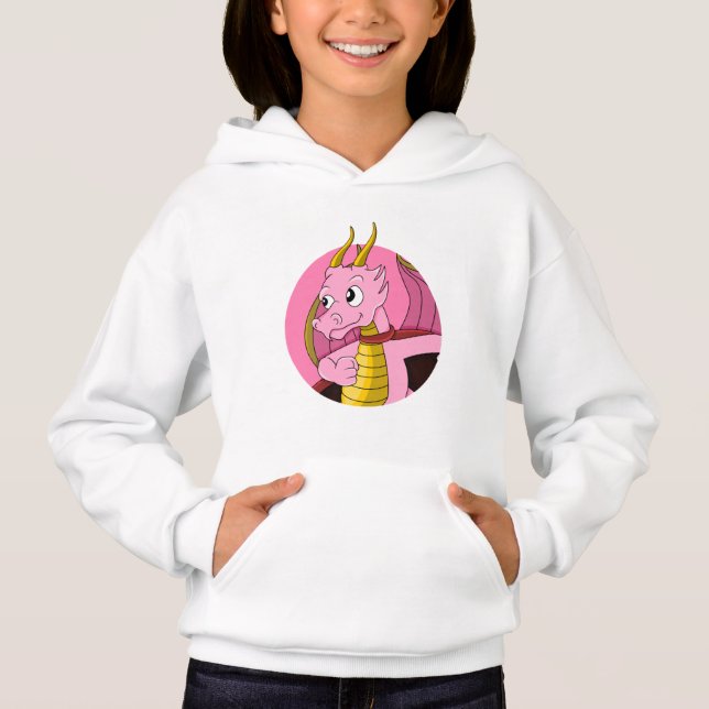 Hoodie personalizado del dragón rosa (Anverso)