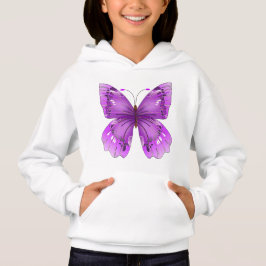 Hoodie Pullover del Chica - Mariposa