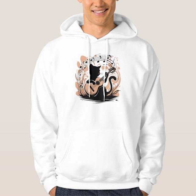 Hoodie, sudadera - Gato negro (Anverso)