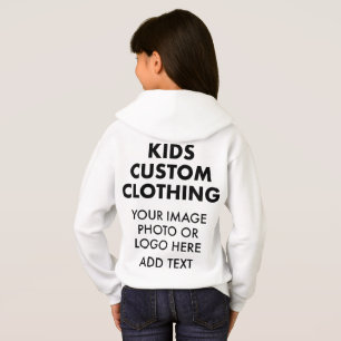 HOODIO DE PULLOVER DE CHICAS personalizados - BLAN