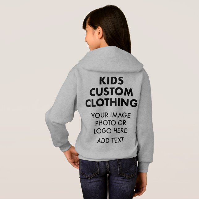 HOODIO DE PULLOVER DE CHICAS Personalizados person (Reverso completo)