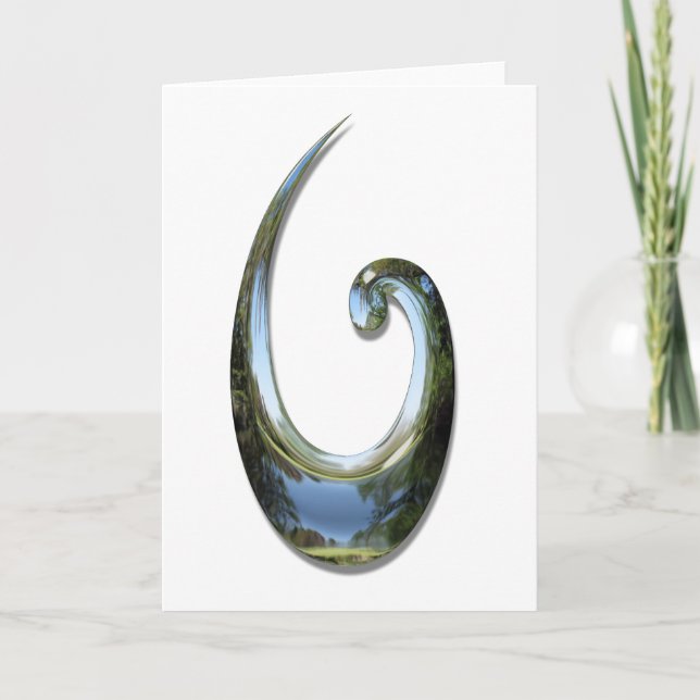 Hook de pescado maorí - Tarjeta cromada (Anverso)