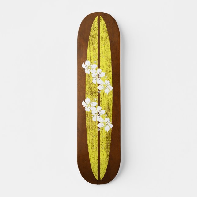 Hookipa Vintage Surf Faux Wood Skateboard (Anverso )