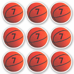 Hoops de baloncesto Jersey # Pegatina de vinilo de