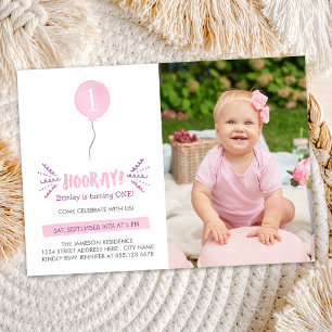 Hooray   Invitación a la fiesta de cumpleaños de l