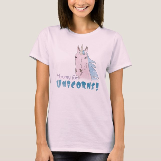 Hooray para la camiseta de los unicornios (Anverso)