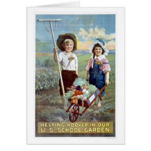 Hoover de ayuda en nuestro jardín de la escuela d