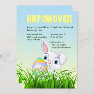 Hop On Over Easter Invitaciones
