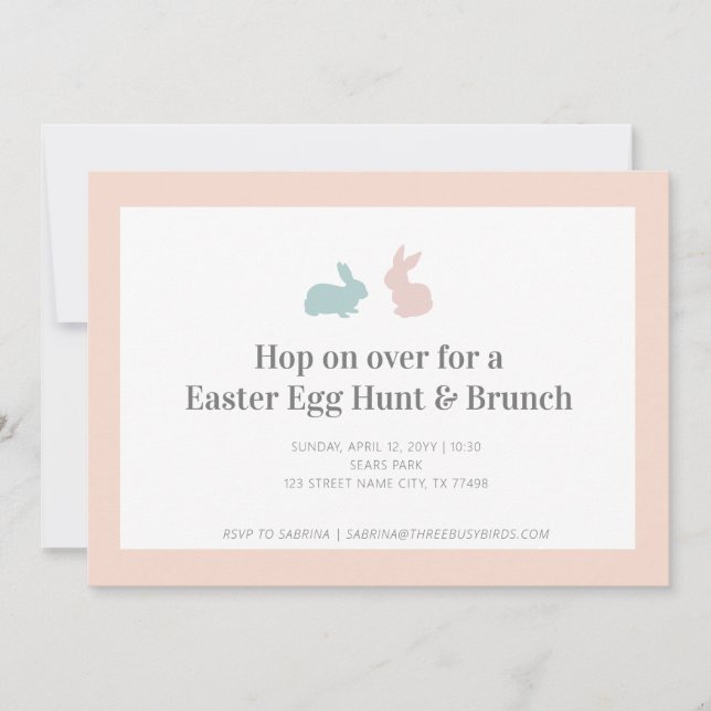 Hop sobre la caza de huevos en Pascua y Brunch (Anverso)