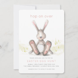 Hop sobre la invitación a la caza de huevos de Bru