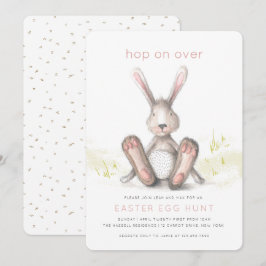 Hop sobre la invitación a la caza de huevos de Bru