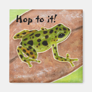 "Hop to It", imán recordatorio de color gris