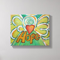 Hope Angel Word Pintura de arte envuelto