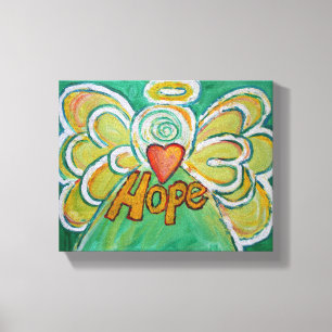 Hope Angel Word Pintura de arte envuelto