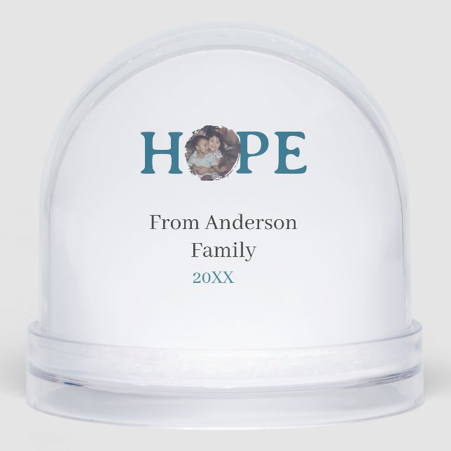 Hope blue holidays bold letter kids photo name yea (Anverso)