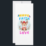 Hope Faith Love<br><div class="desc">Hope Faith Love. Tarjeta plana de 4" x 9, 25". La temporada de los Navidades está aquí de nuevo y la gente está ocupada con sus preparativos para una cena de Navidades porque los Navidades son un momento para reuniones familiares, lazos familiares y renovar amistades. Así que prepárense para los...</div>