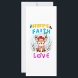 Hope Faith Love<br><div class="desc">Hope Faith Love. Tarjeta plana de 4" x 9". La temporada de los Navidades está aquí de nuevo y la gente está ocupada con sus preparativos para una cena de Navidades porque los Navidades son un momento para reuniones familiares, lazos familiares y renovar amistades. Así que prepárense para los Navidades...</div>