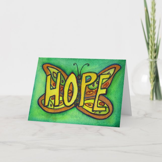 Hope Green Butterfly: Saludo artístico o tarjetas  (Anverso)