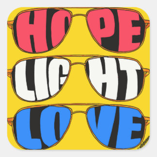 Hope Light Love Biden Pegatina