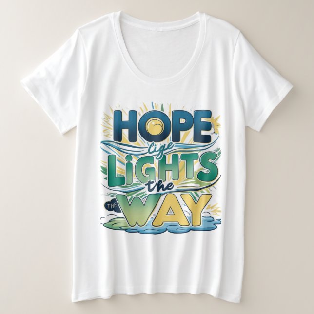 Hope Lights: Tee Inspirador (Anverso del diseño)
