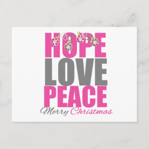 Hope Love Peace Feliz Ornamentos de Navidad