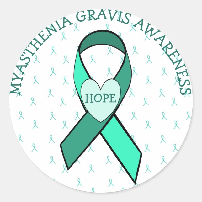 HOPE MYASTHENIA GRAVIS CONSCIENTE RIBBON PEGATINA (Anverso)