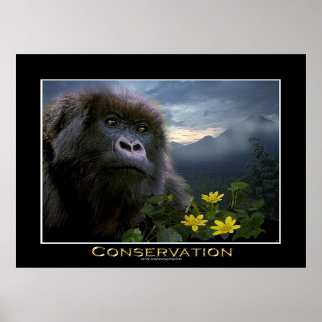 "HOPE" Poster de arte de vida silvestre en Mountai (Frente)