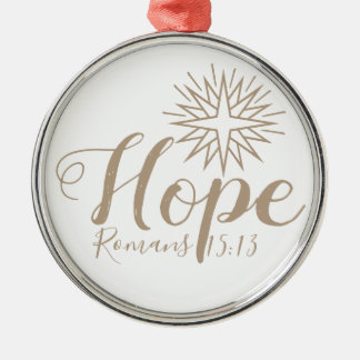 Hope Romans 15:13 Ornamento de Navidad