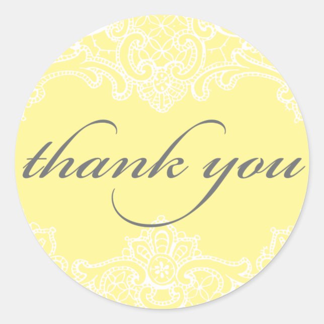 Hope Vintage Lace Gracias Pegatina (Anverso)