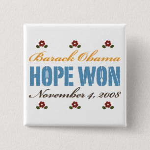 Hope Won Botón Obama