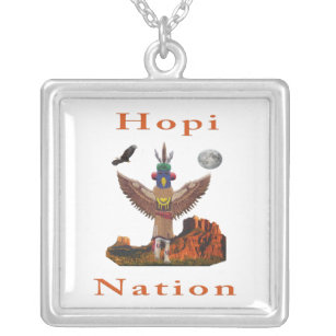 Hopi Artículos indios de collares plateados
