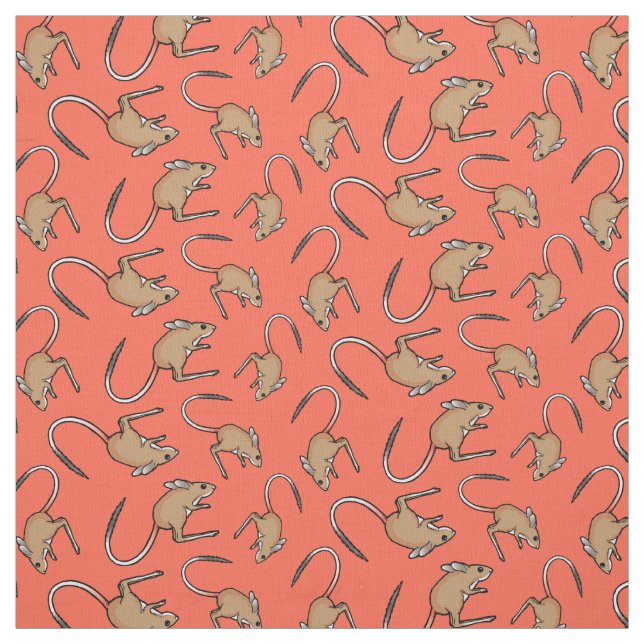 Hopping mouse naranja tela marrón (Retal)