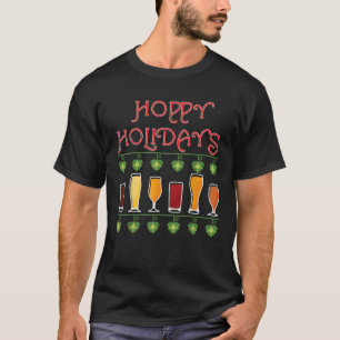 Hoppy Holidays Funny Ugly Sweater Style Shirt para