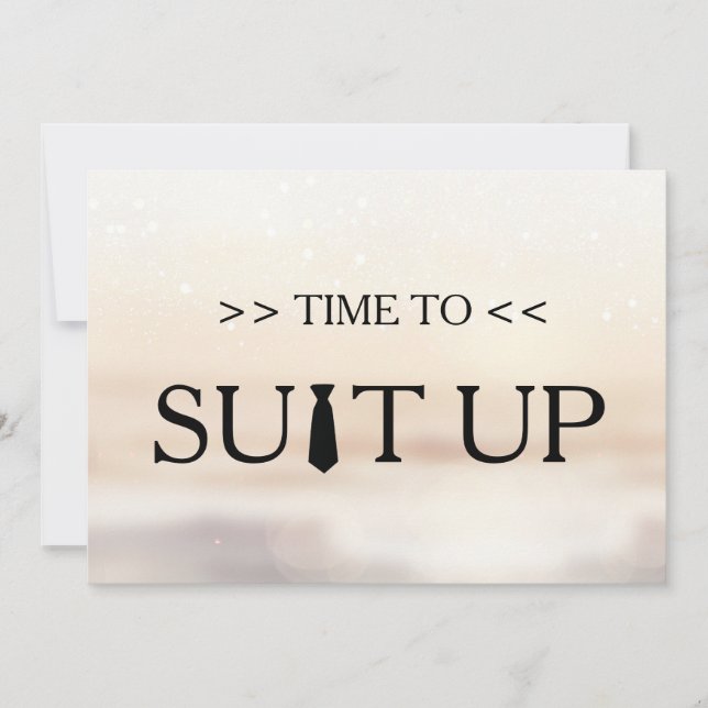 Hora de ajustar la invitación de fondo blanco (Anverso)