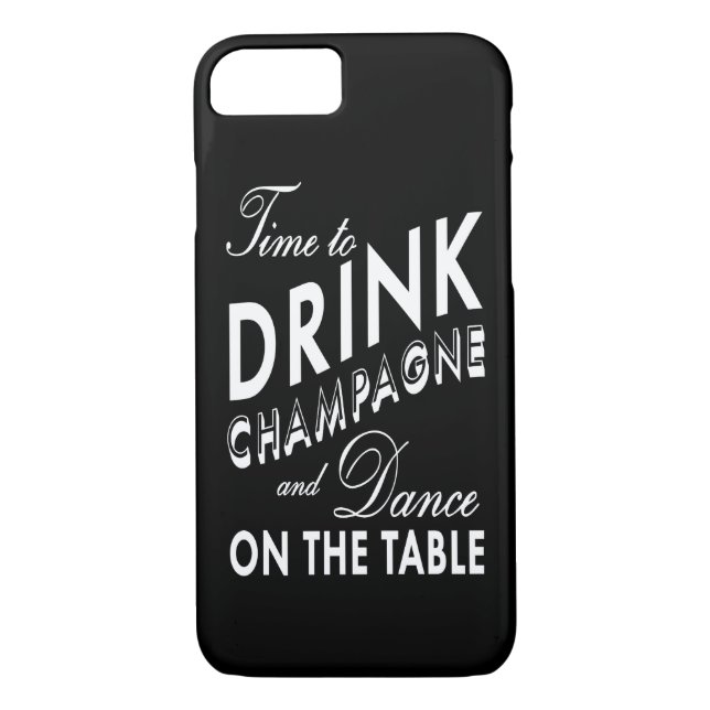 Hora de beber Funda de iPhone de Champagne 7 (Reverso)