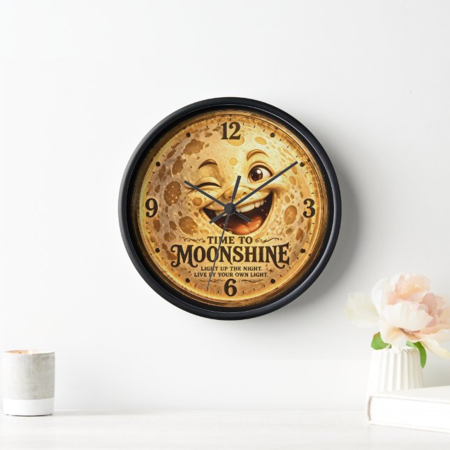 Hora de brillar diseño de reloj único (Hogar)