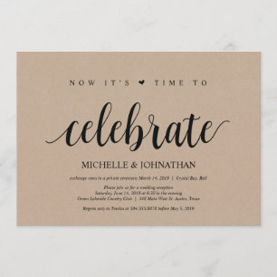 hora de celebrar invitaciones de boda fuga