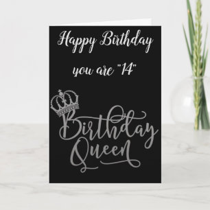 HORA DE CELEBRAR LA "14ª" Tarjeta REINA DE CUMPLEA