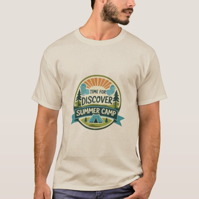 Hora de descubrir camiseta del campamento de veran (Anverso)