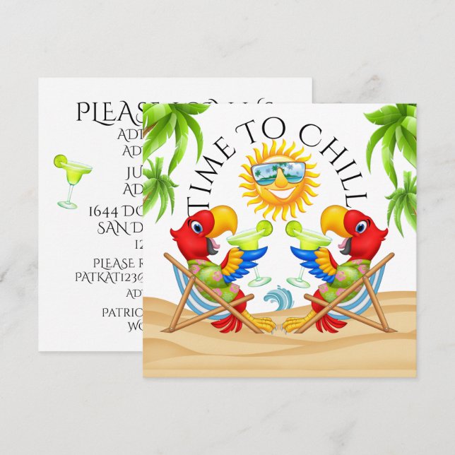 HORA DE FIESTA Invitación (Anverso / Reverso)