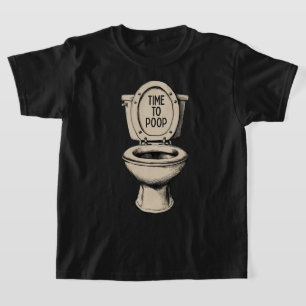 Hora de hacer caca camiseta divertida del inodoro