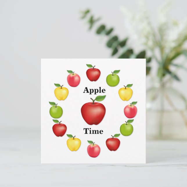 Hora de la manzana, Delicioso, Granny Smith, Varie (Anverso de pie)