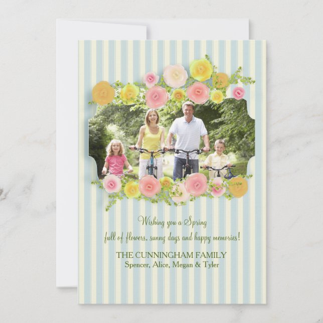 Hora de la tarjeta fotográfica de primavera (Anverso)